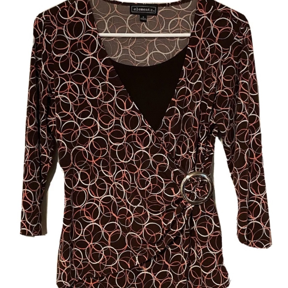Elementz Blouse Top Shirt. Womens Size Small.